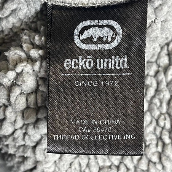 Ecko Unltd Hoodie Jacket Adult Large Gray/Camo Heavyweight Full Zip Mens‎ - Picture 9 of 13